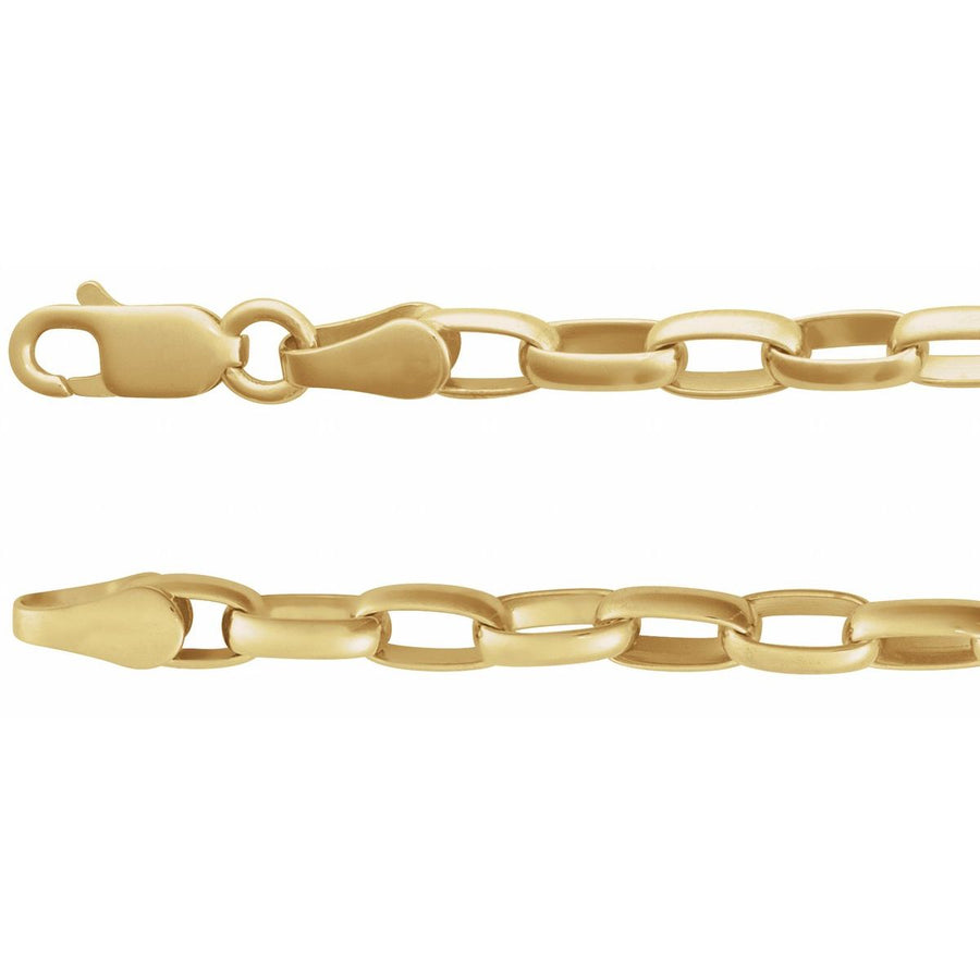 3.9 mm Cable Chain Bracelet (3.9 Mm / 7 In) - 18K Yellow Gold-Plated Sterling Silver - Series CH1227