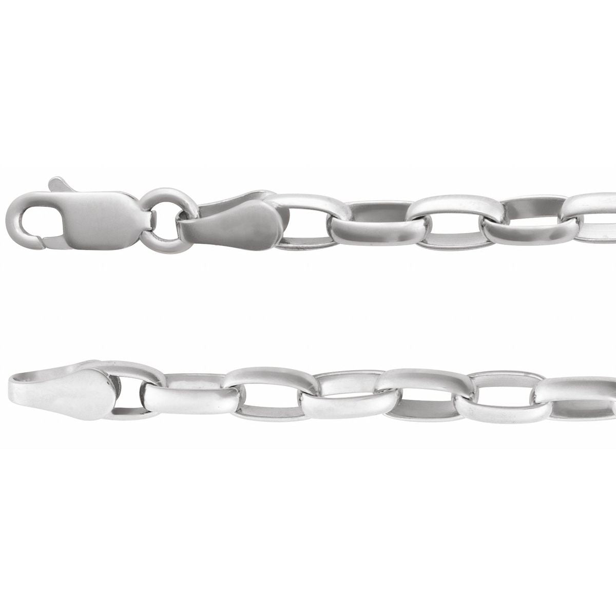 3.9 mm Cable Chain Bracelet (3.9 Mm / 7 In) - Sterling Silver - Series CH1227
