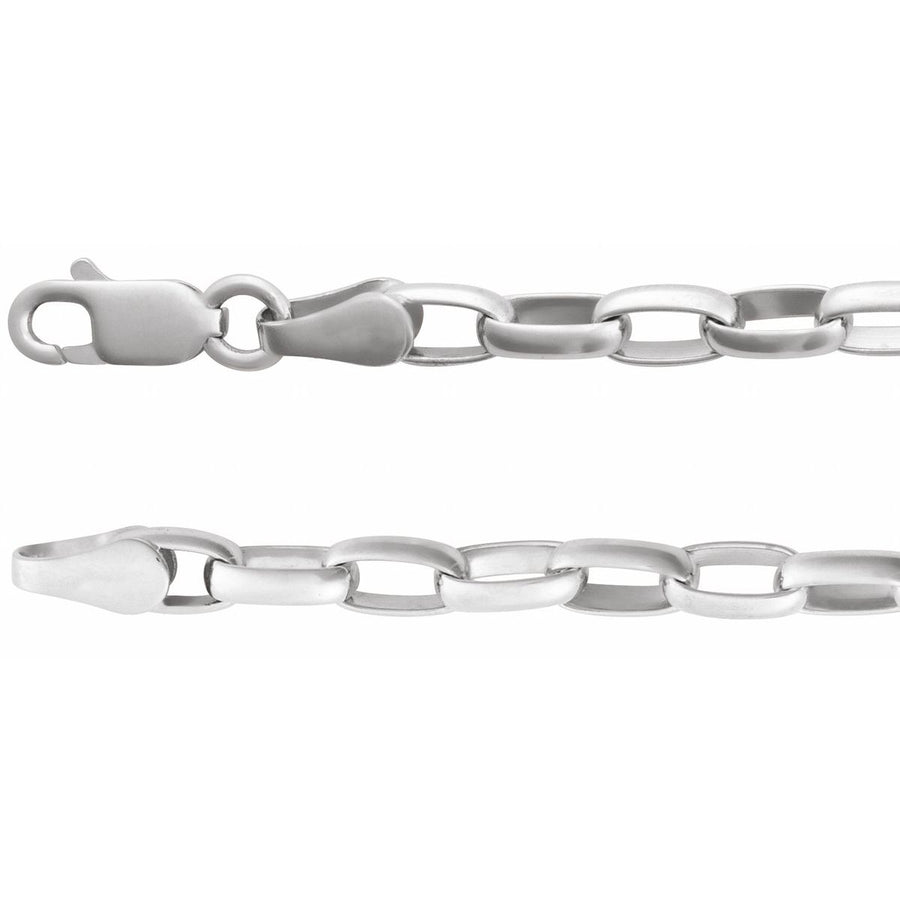 3.9 mm Cable Chain Bracelet (3.9 Mm / 7 In) - Sterling Silver - Series CH1227