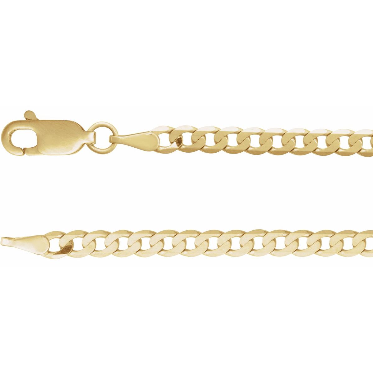 Bezel-Set Solitaire Curb Link Bracelet - gallery - Series BRC922