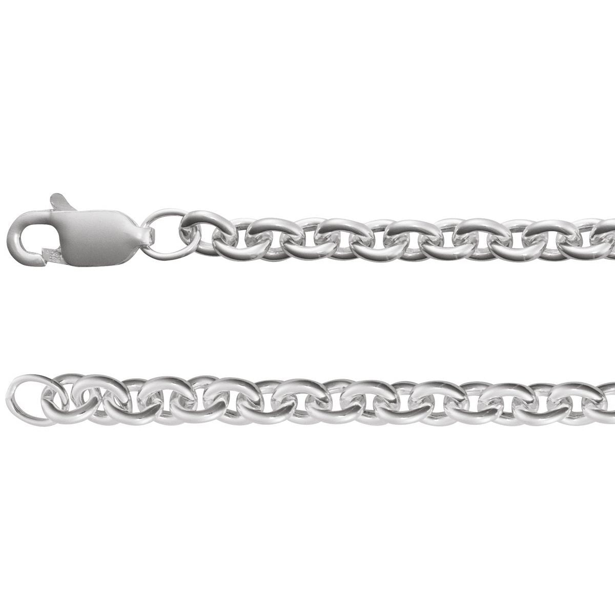 2.8 mm Cable Chain Bracelet (4 Mm / 7 In) - Sterling Silver - Series CH1226