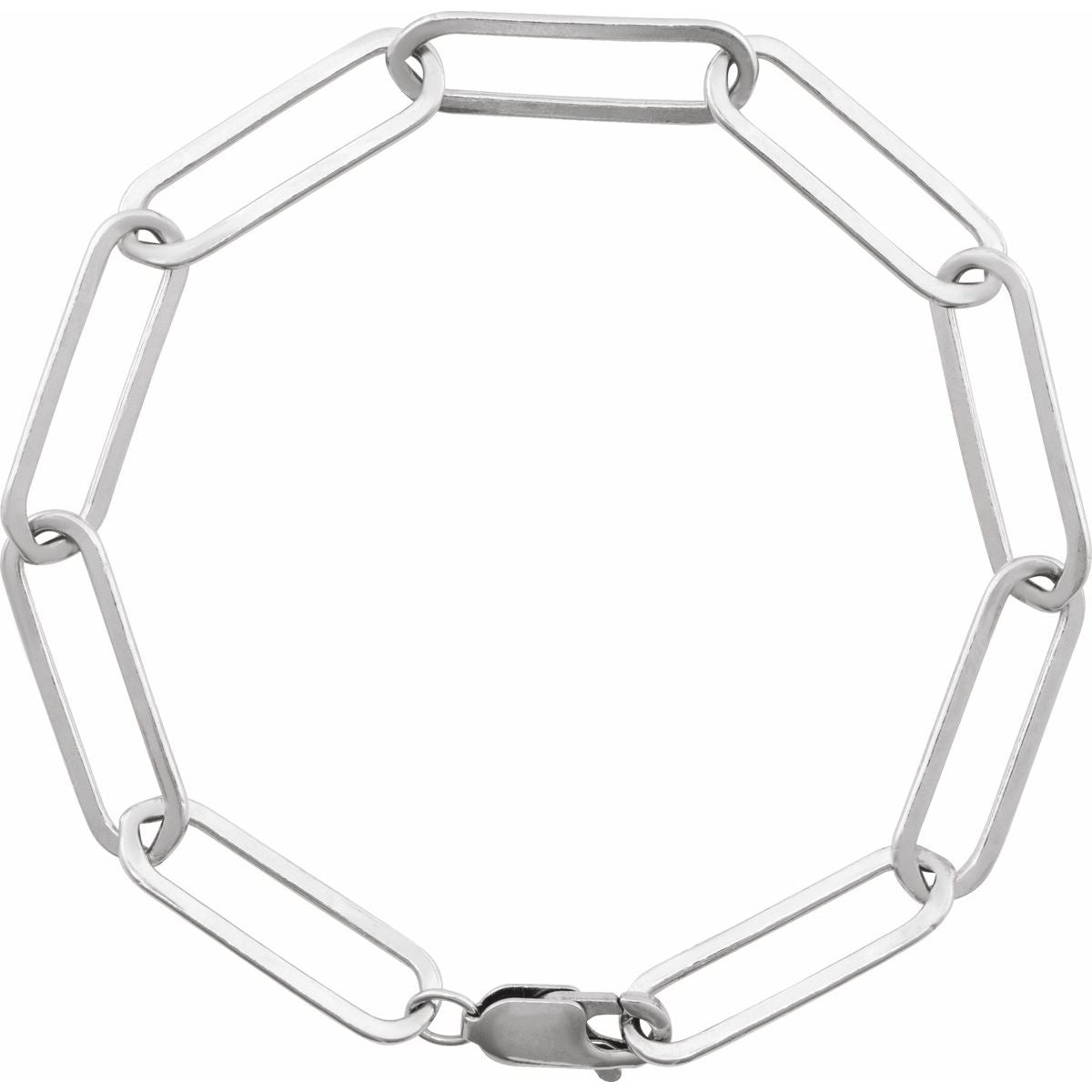 6.2 mm Paperclip-Style Chain Bracelet (6.2 Mm / 7 In) - gallery - Series CH1208