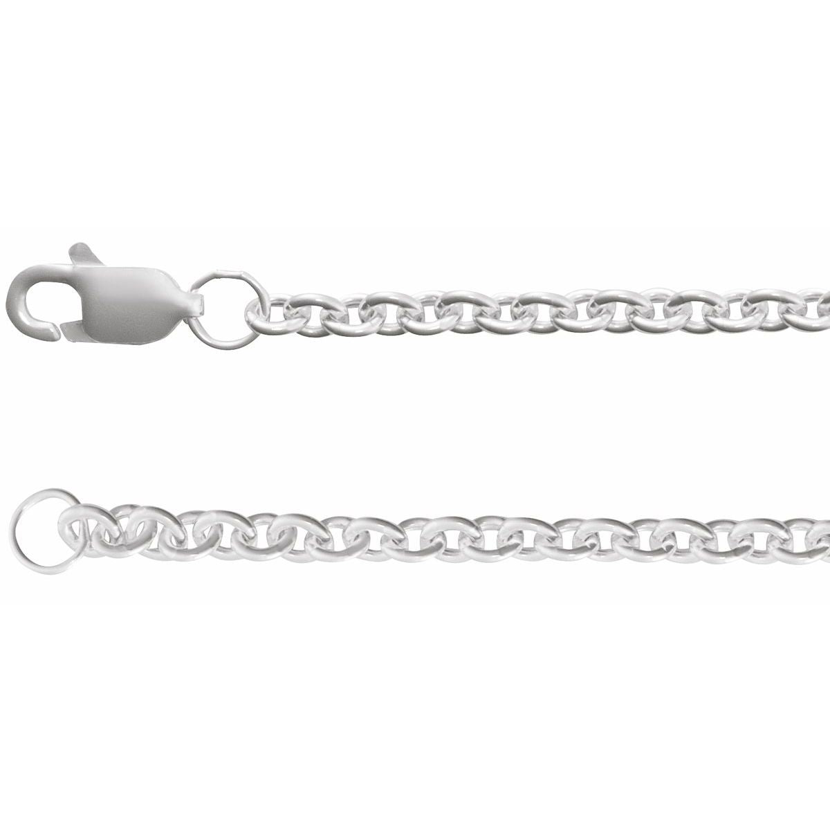 2.8 mm Cable Chain Bracelet (2.4 Mm / 7 In) - Sterling Silver - Series CH1225