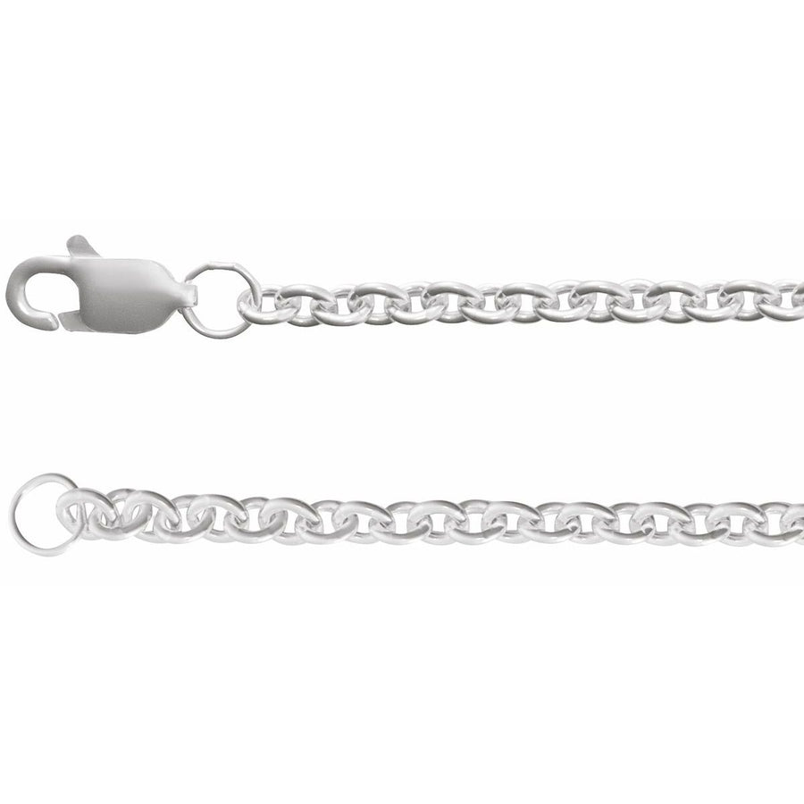 2.8 mm Cable Chain Bracelet (2.4 Mm / 7 In) - Sterling Silver - Series CH1225