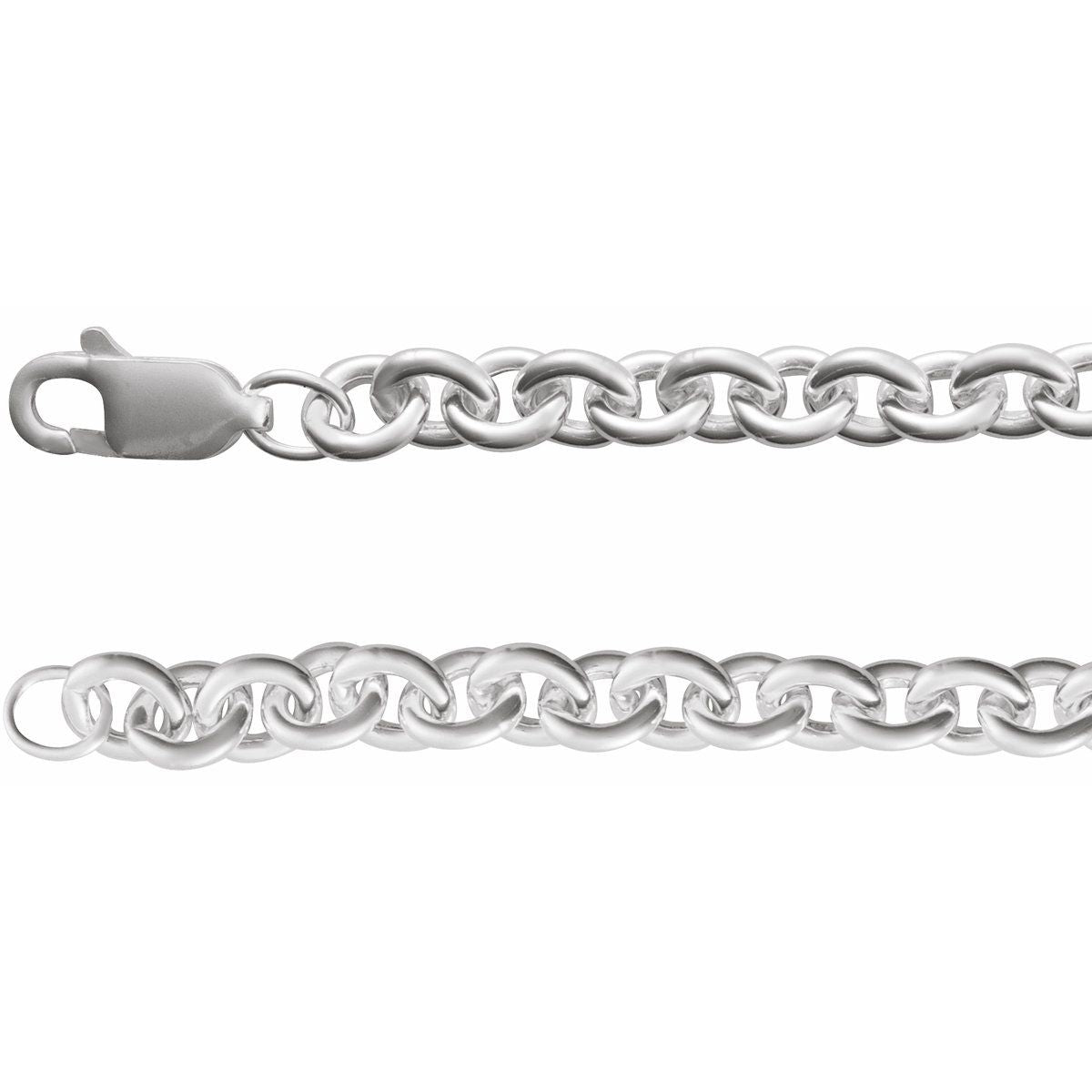 2.8 mm Cable Chain Bracelet (4.4 Mm / 7 In) - Sterling Silver - Series CH1224