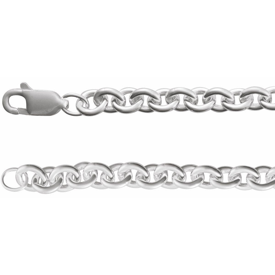 2.8 mm Cable Chain Bracelet (4.4 Mm / 7 In) - Sterling Silver - Series CH1224