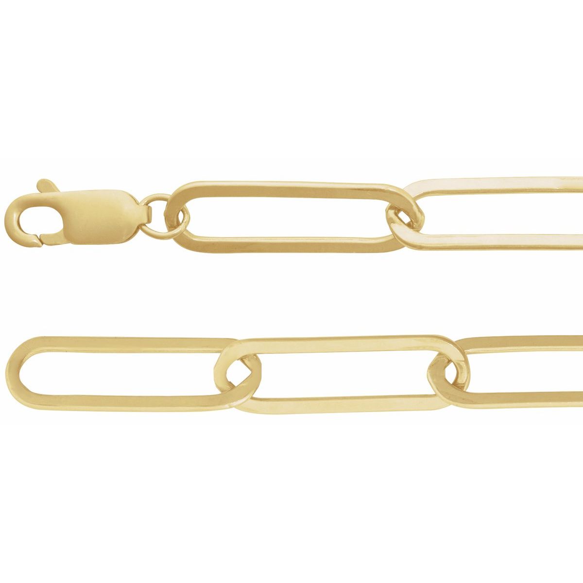 6.2 mm Paperclip-Style Chain Bracelet (6.2 Mm / 7 In) - 14K Yellow Gold-Filled - Series CH1208