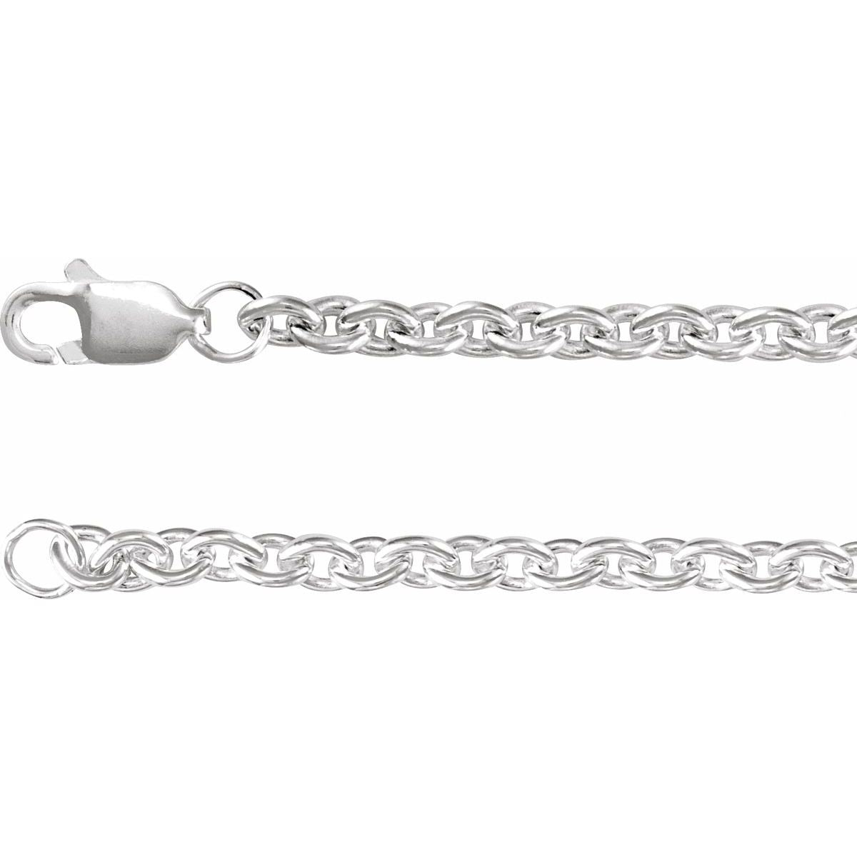 2.8 mm Cable Chain Bracelet (2.8 Mm / 7 In) - Sterling Silver - Series CH1223
