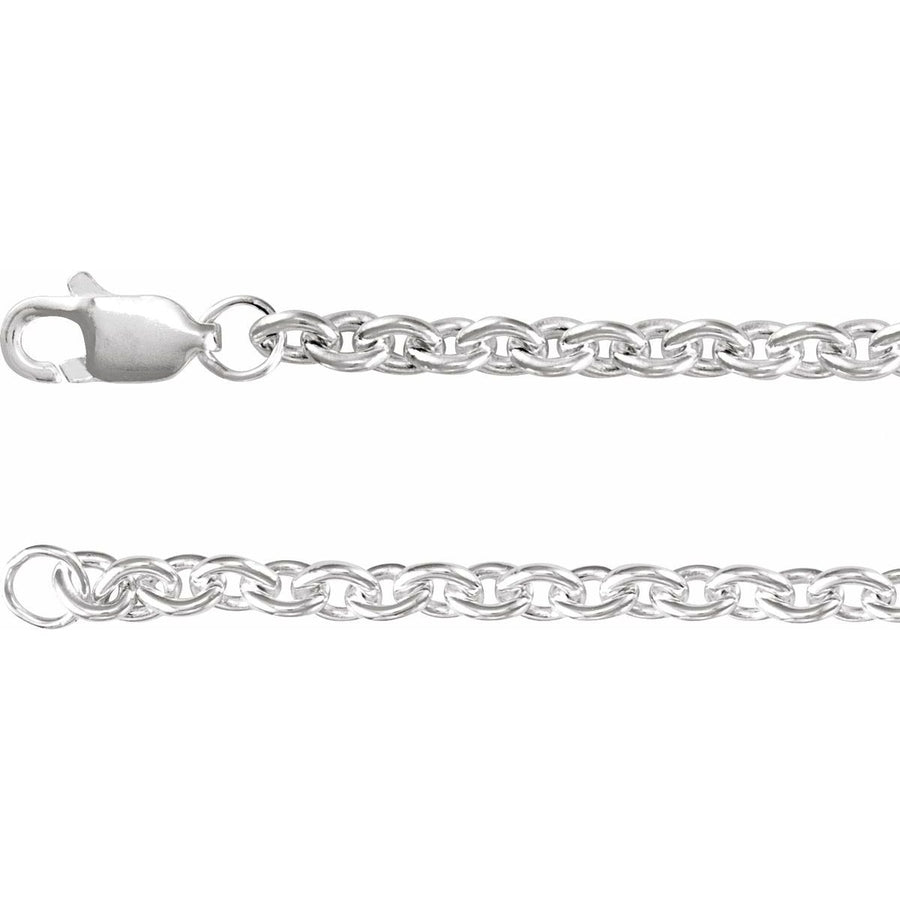2.8 mm Cable Chain Bracelet (2.8 Mm / 7 In) - Sterling Silver - Series CH1223