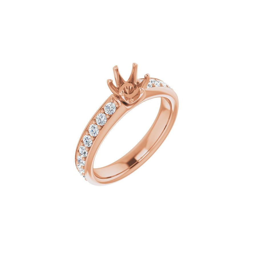 Semi-Set 1 CTW Round Solstice Solitaire Engagement Ring (5.2 Mm) - gallery - Series 122011