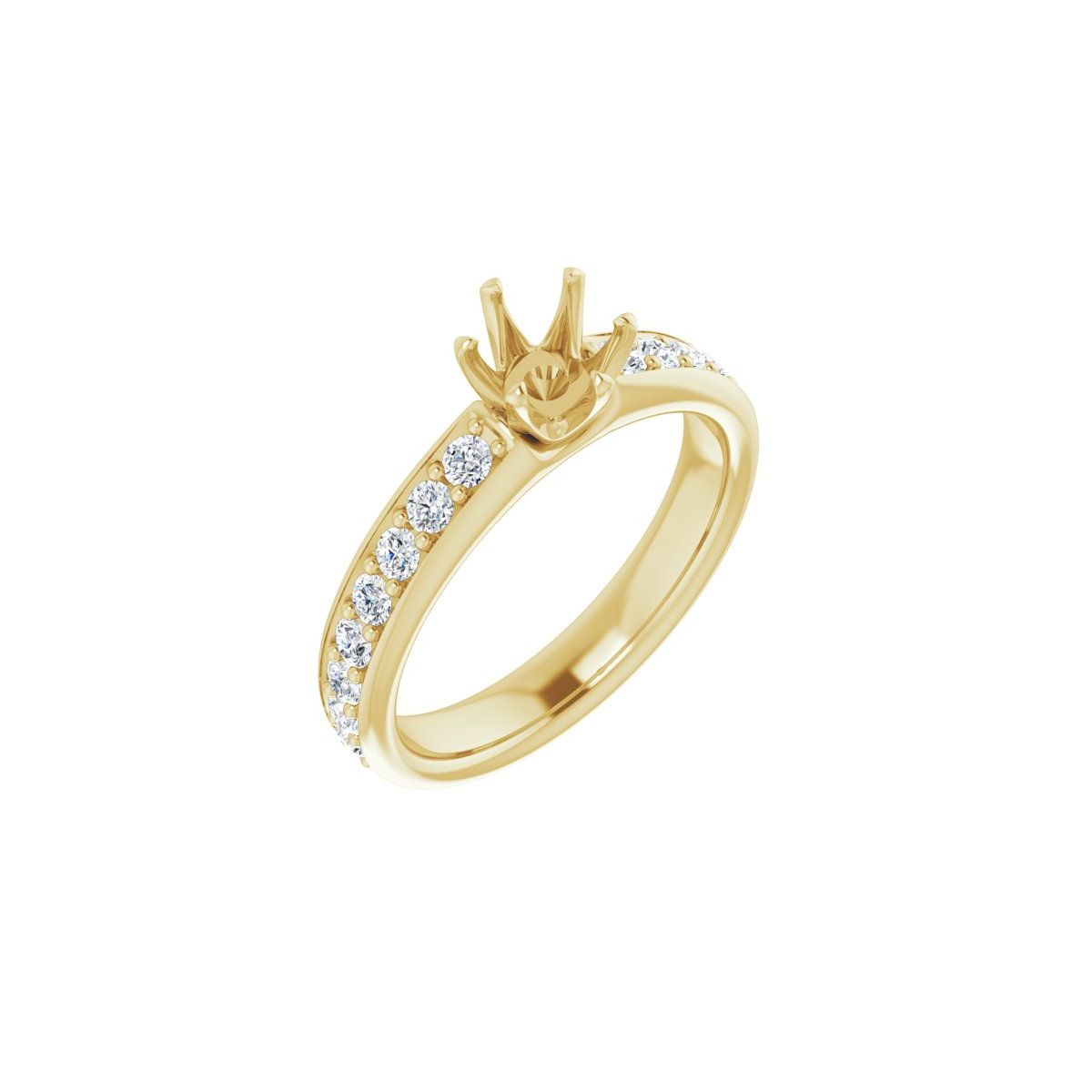 Semi-Set 1 CTW Round Solstice Solitaire Engagement Ring (5.2 Mm) - gallery - Series 122011