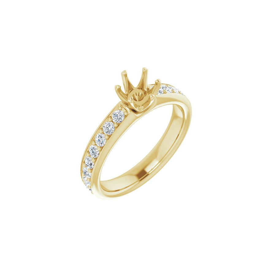Semi-Set 1 CTW Round Solstice Solitaire Engagement Ring (5.2 Mm) - gallery - Series 122011