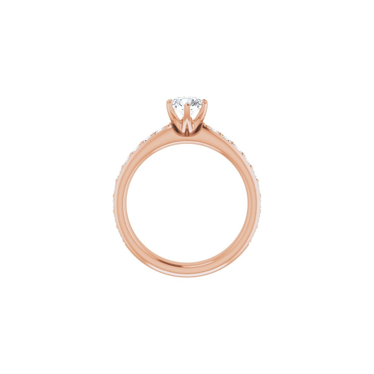 Semi-Set 1 CTW Round Solstice Solitaire Engagement Ring (5.2 Mm) - gallery - Series 122011