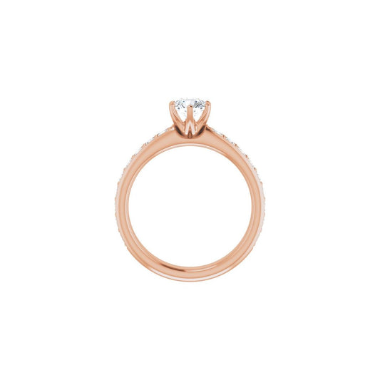 Semi-Set 1 CTW Round Solstice Solitaire Engagement Ring (5.2 Mm) - gallery - Series 122011