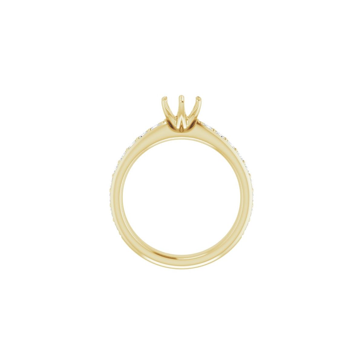 Semi-Set 1 CTW Round Solstice Solitaire Engagement Ring (5.2 Mm) - gallery - Series 122011