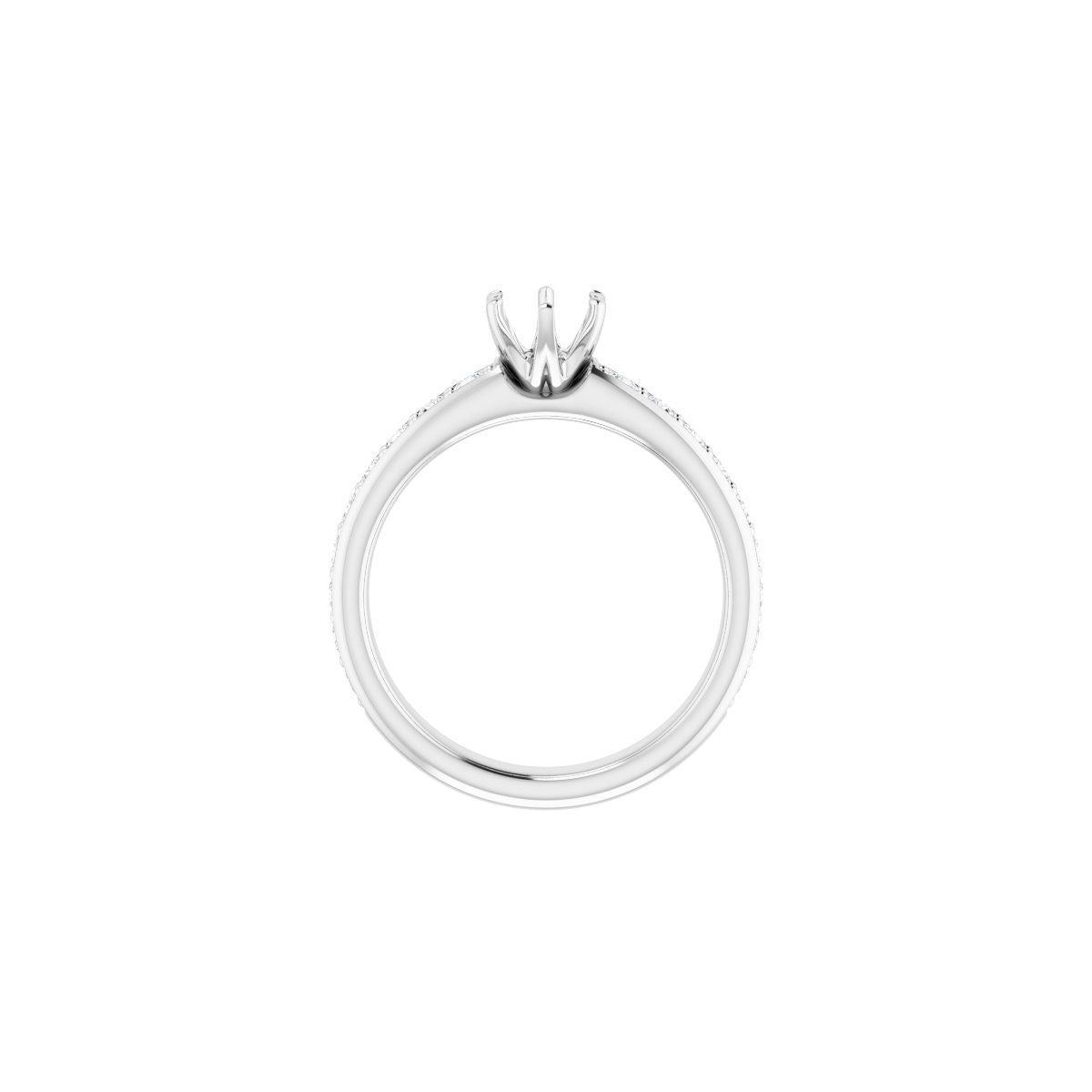 Semi-Set 1 CTW Round Solstice Solitaire Engagement Ring (5.2 Mm) - gallery - Series 122011