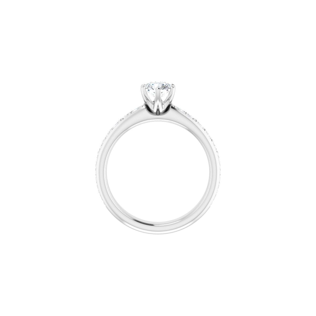 Semi-Set 1 CTW Round Solstice Solitaire Engagement Ring (5.2 Mm) - gallery - Series 122011