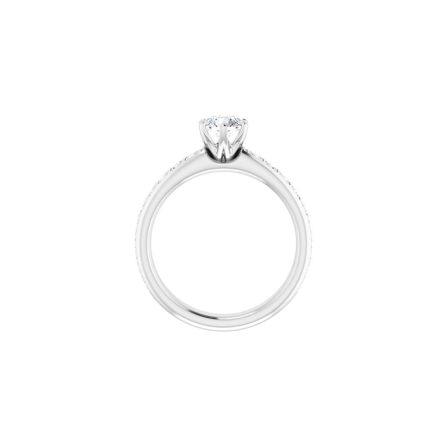 Semi-Set 1 CTW Round Solstice Solitaire Engagement Ring (5.2 Mm) - gallery - Series 122011