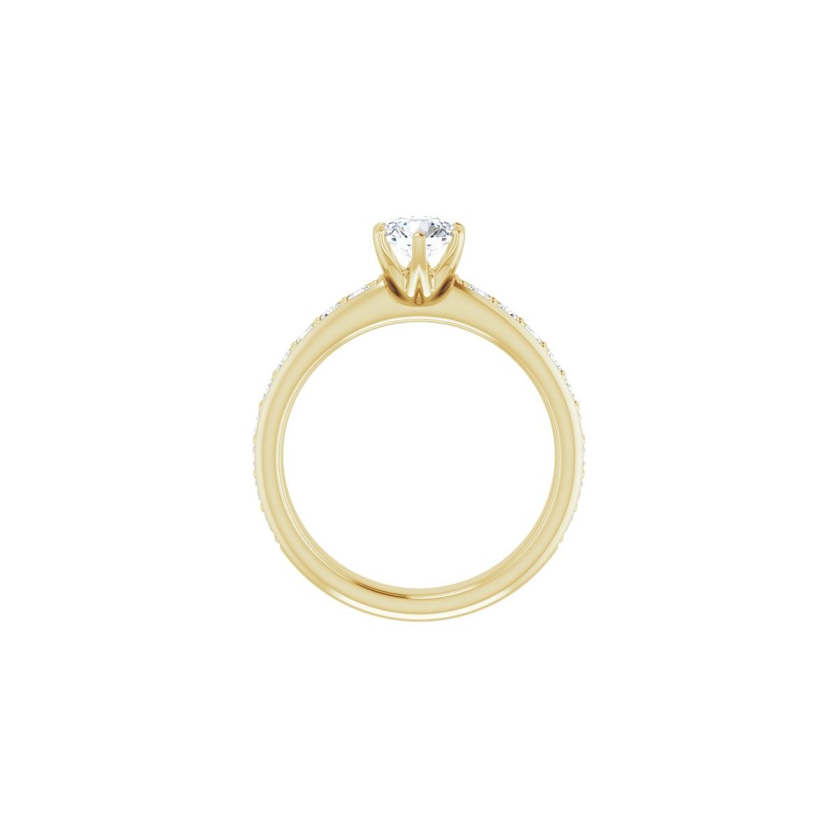 Semi-Set 1 CTW Round Solstice Solitaire Engagement Ring (5.2 Mm) - gallery - Series 122011