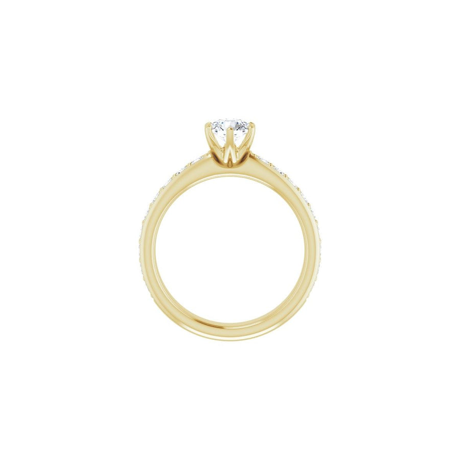 Semi-Set 1 CTW Round Solstice Solitaire Engagement Ring (5.2 Mm) - gallery - Series 122011