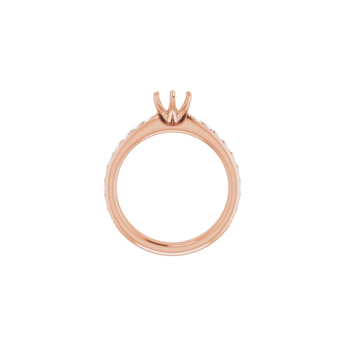 Semi-Set 1 CTW Round Solstice Solitaire Engagement Ring (5.2 Mm) - gallery - Series 122011