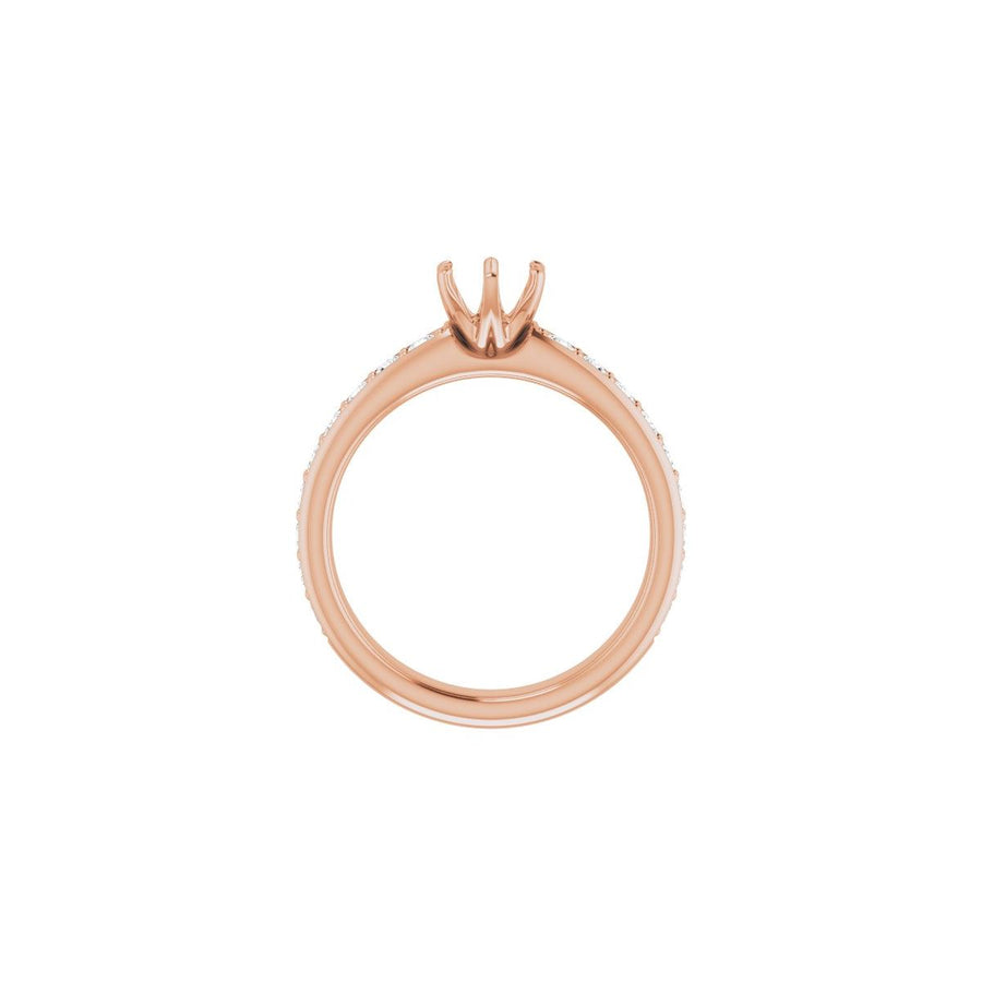 Semi-Set 1 CTW Round Solstice Solitaire Engagement Ring (5.2 Mm) - gallery - Series 122011