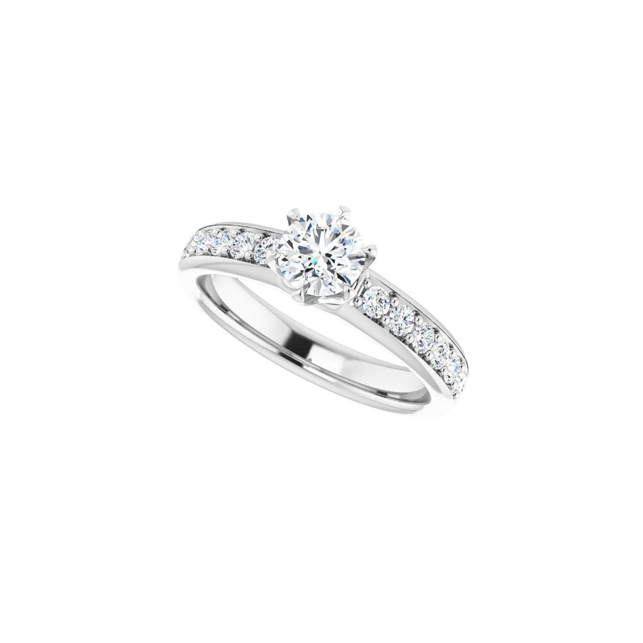 Semi-Set 1 CTW Round Solstice Solitaire Engagement Ring (5.2 Mm) - gallery - Series 122011