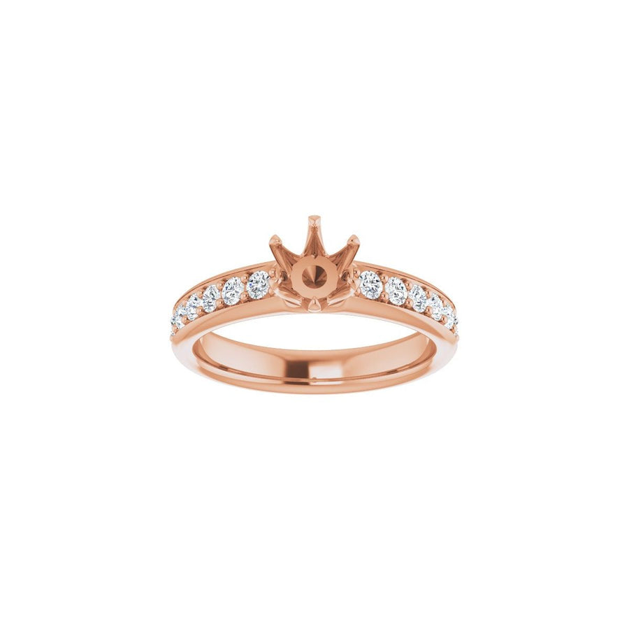 Semi-Set 1 CTW Round Solstice Solitaire Engagement Ring (5.2 Mm) - gallery - Series 122011