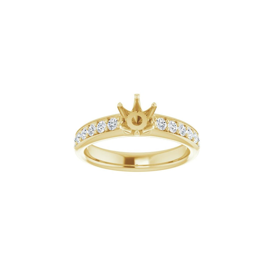 Semi-Set 1 CTW Round Solstice Solitaire Engagement Ring (5.2 Mm) - gallery - Series 122011