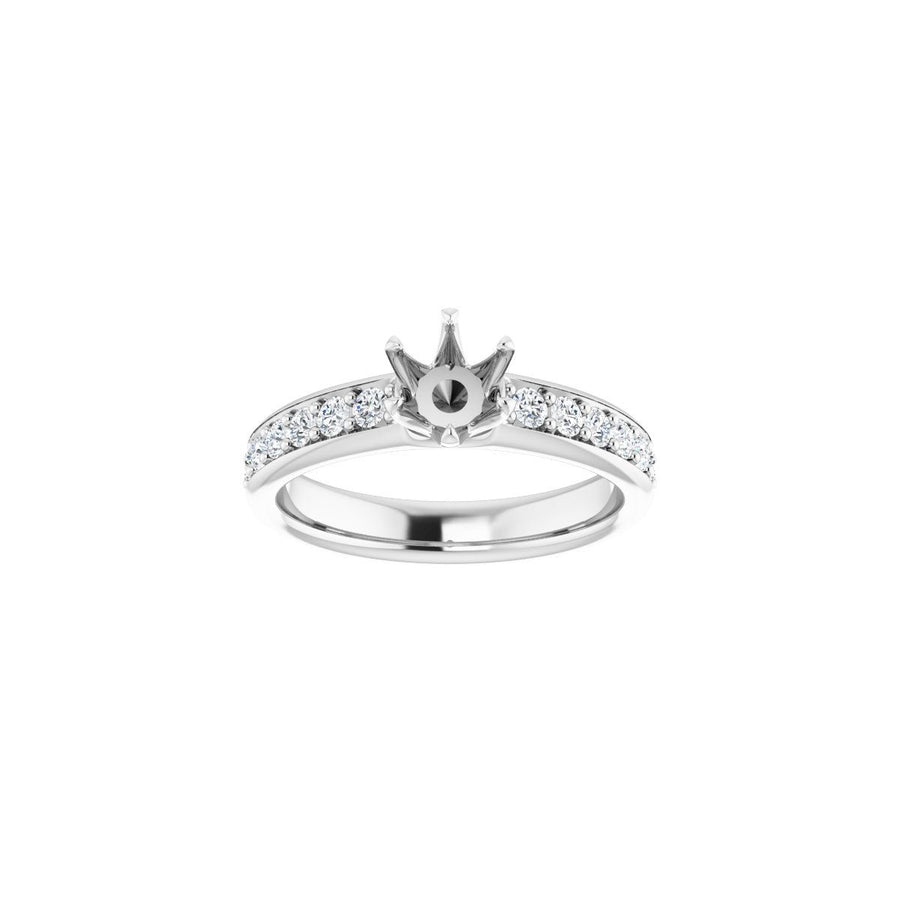 Semi-Set 1 CTW Round Solstice Solitaire Engagement Ring (5.2 Mm) - gallery - Series 122011