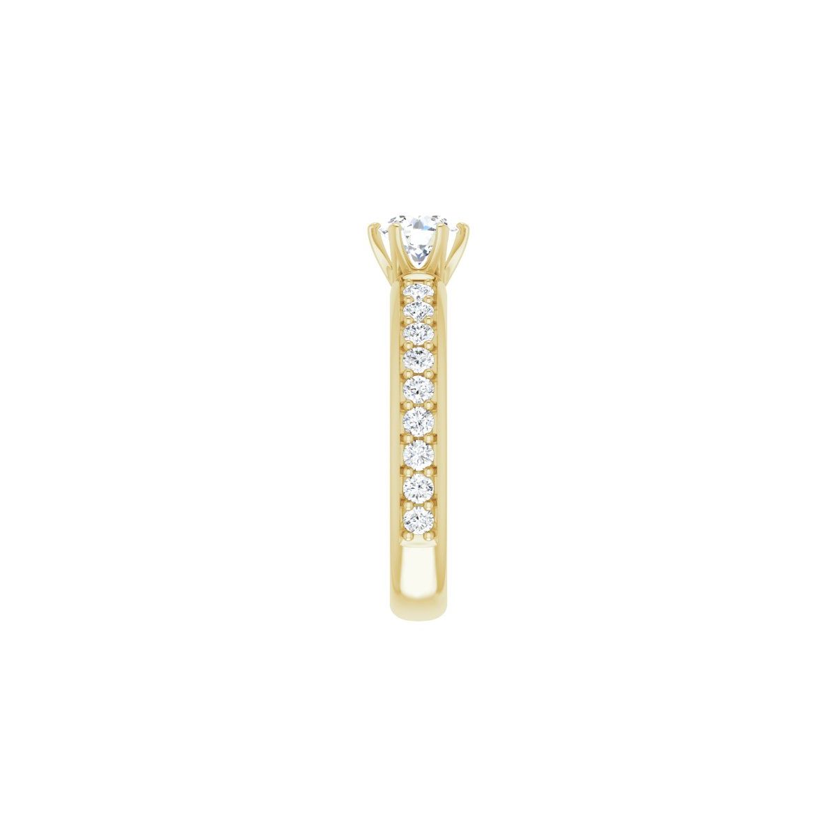 Semi-Set 1 CTW Round Solstice Solitaire Engagement Ring (5.2 Mm) - gallery - Series 122011