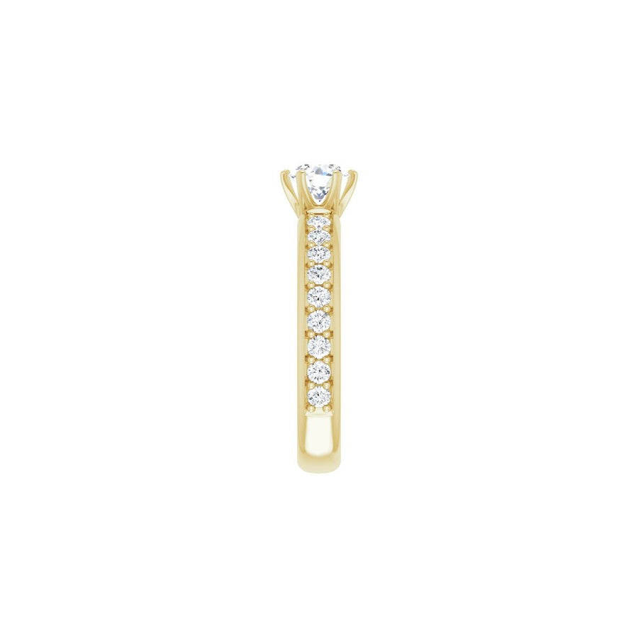 Semi-Set 1 CTW Round Solstice Solitaire Engagement Ring (5.2 Mm) - gallery - Series 122011