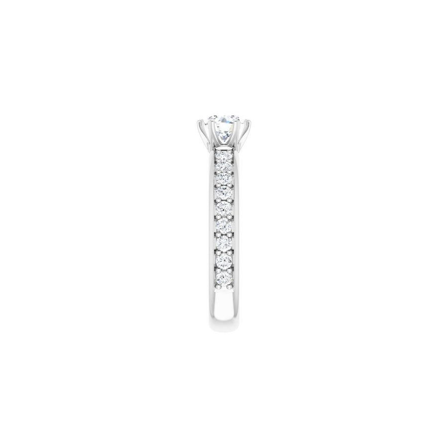 Semi-Set 1 CTW Round Solstice Solitaire Engagement Ring (5.2 Mm) - gallery - Series 122011