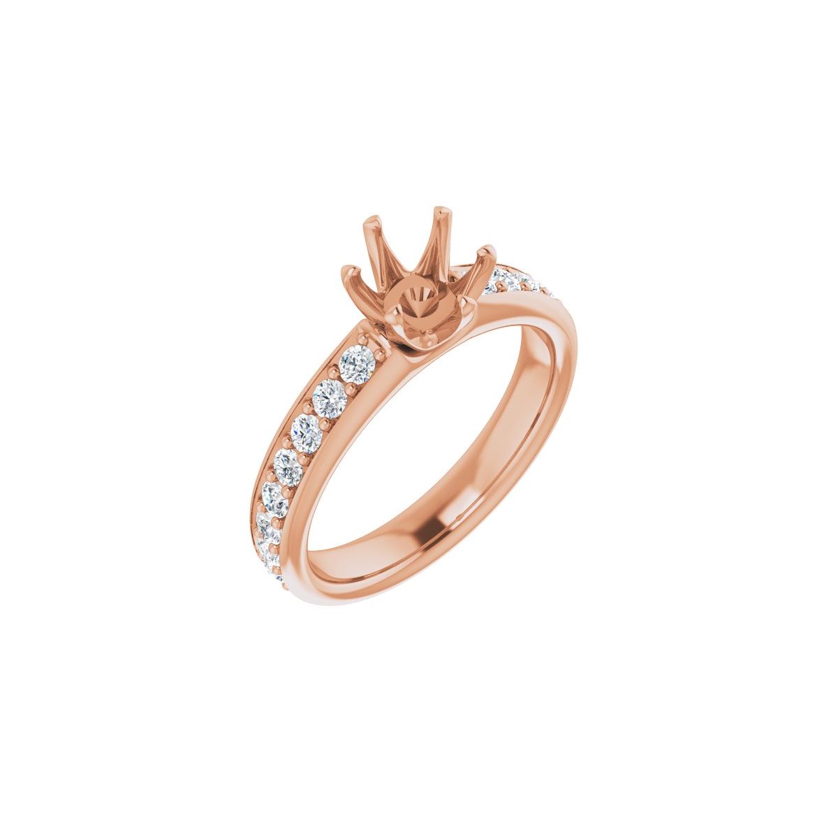 Semi-Set 1/2 CTW Round Solstice Solitaire Engagement Ring (6 Mm) - gallery - Series 122011