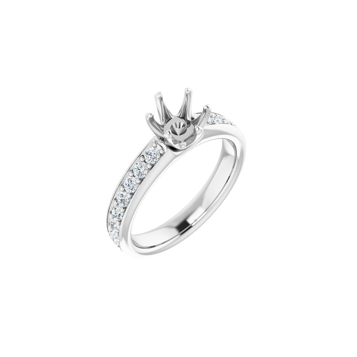 Semi-Set 1/2 CTW Round Solstice Solitaire Engagement Ring (6 Mm) - gallery - Series 122011