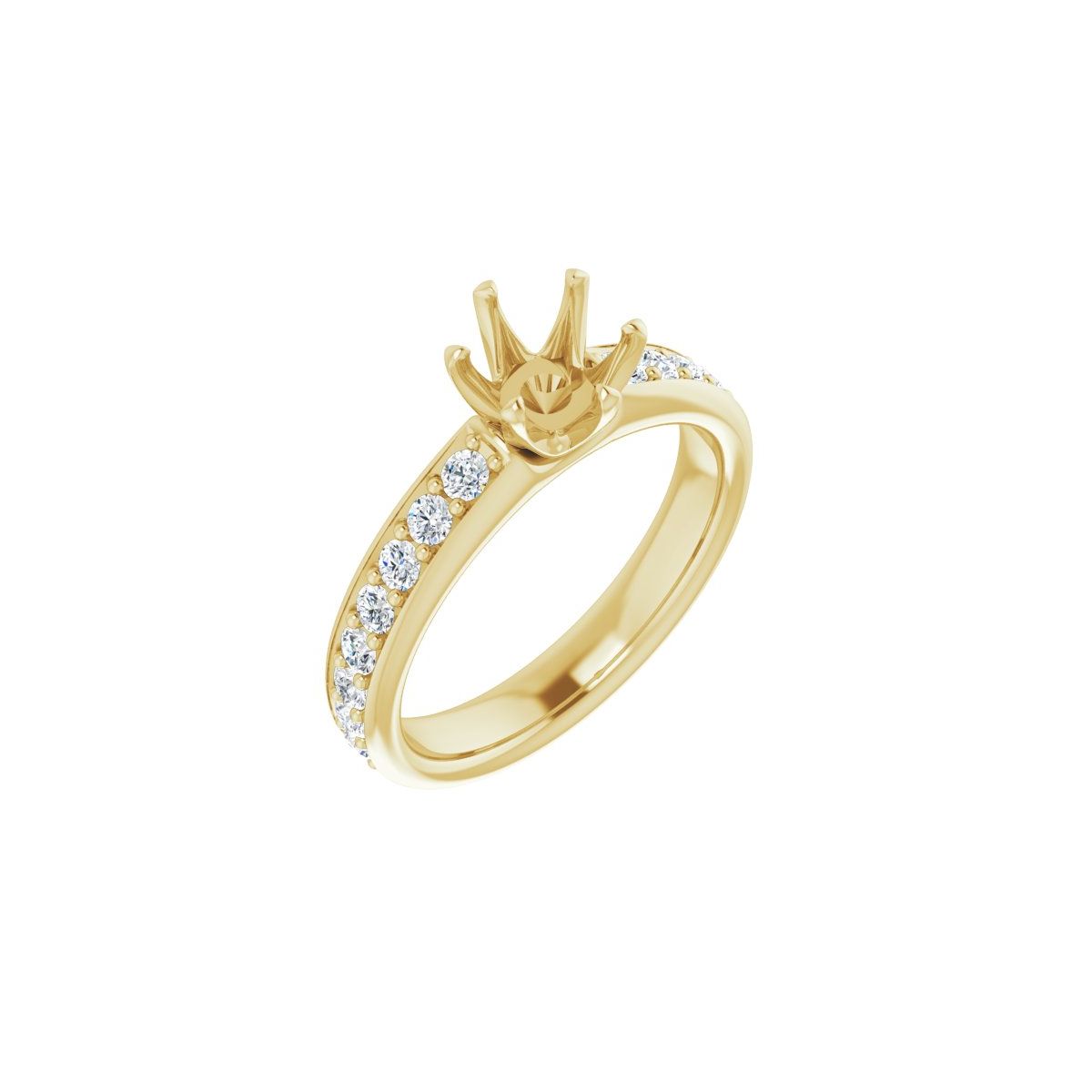Semi-Set 1/2 CTW Round Solstice Solitaire Engagement Ring (6 Mm) - gallery - Series 122011