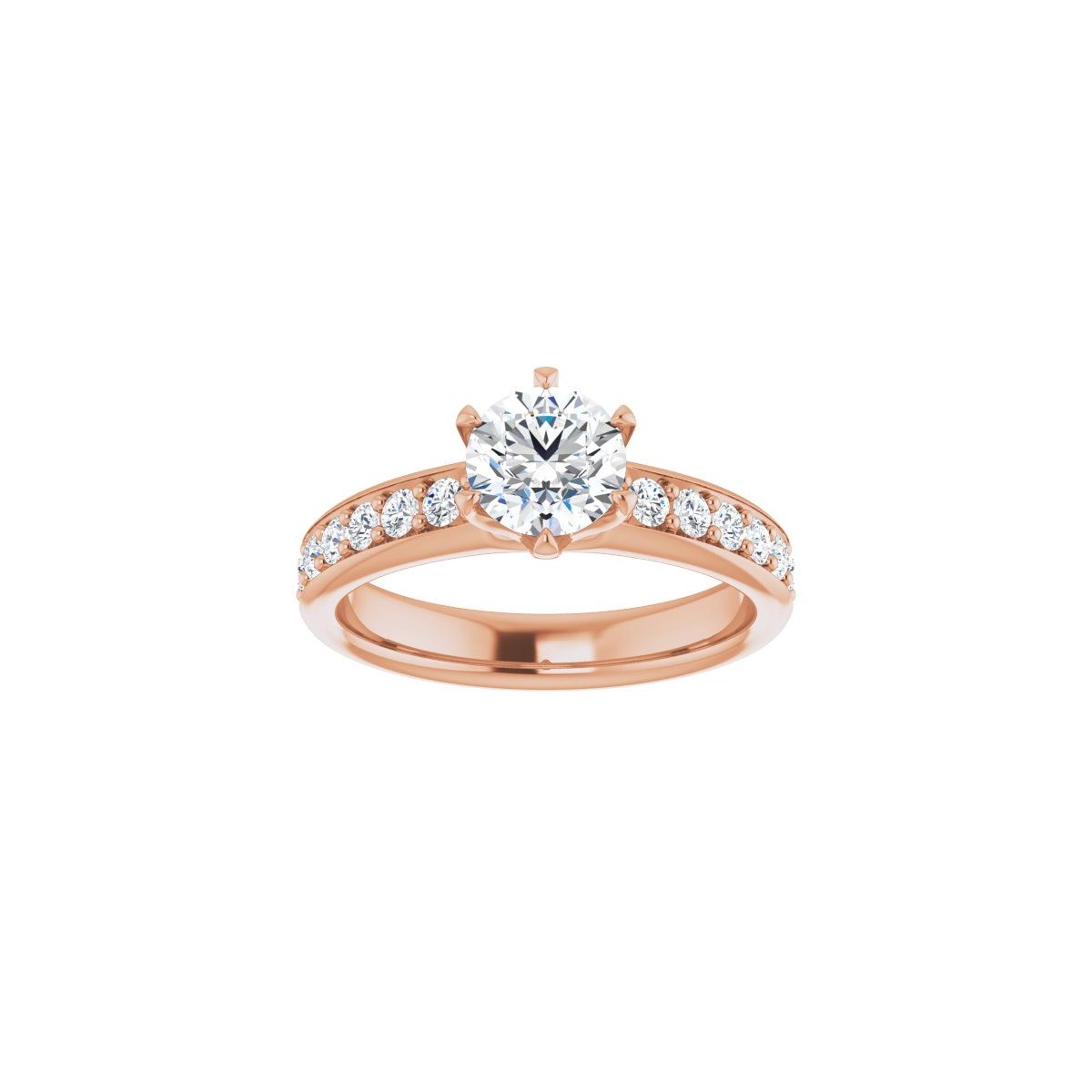 Semi-Set 1/2 CTW Round Solstice Solitaire Engagement Ring (6 Mm) - gallery - Series 122011