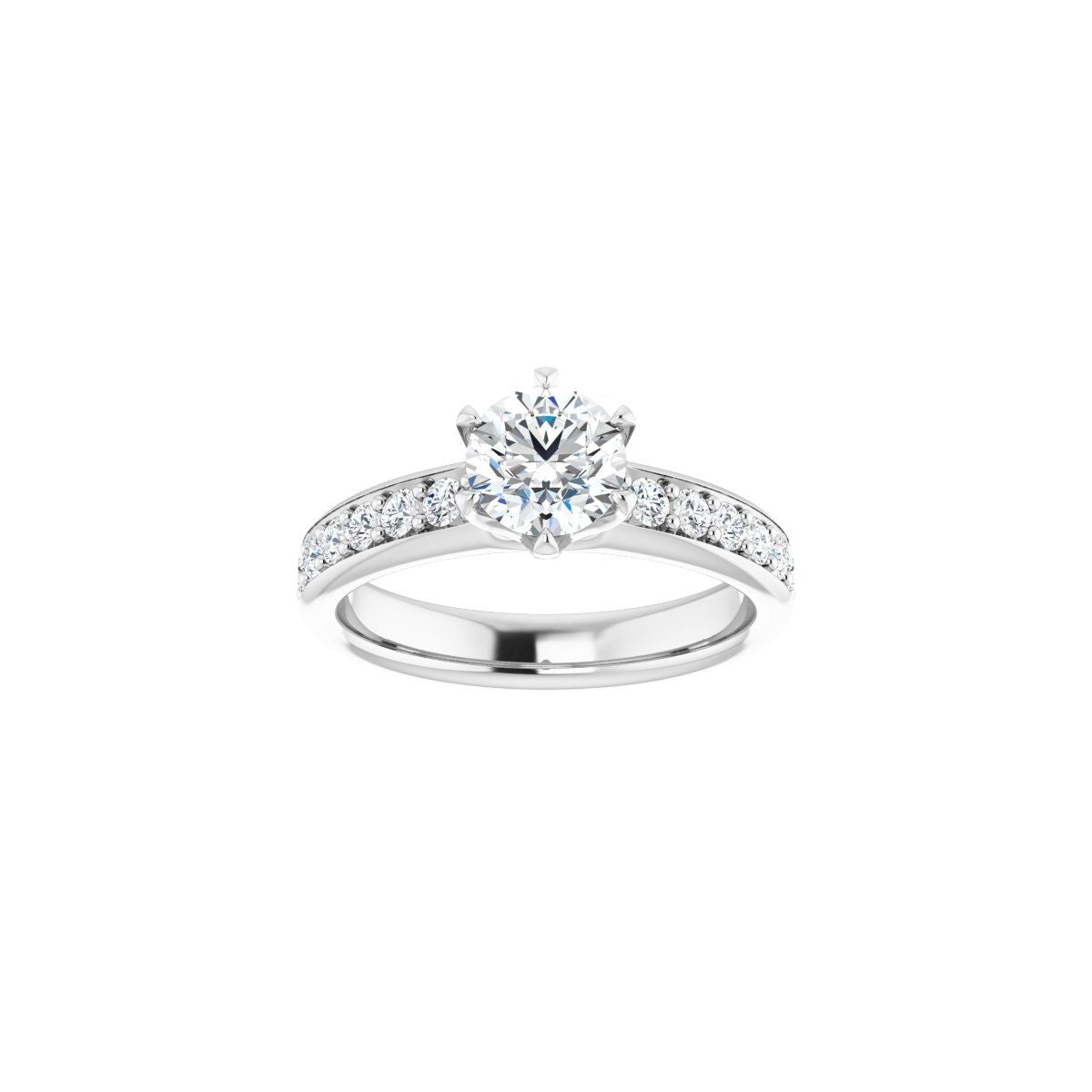 Semi-Set 1/2 CTW Round Solstice Solitaire Engagement Ring (6 Mm) - gallery - Series 122011