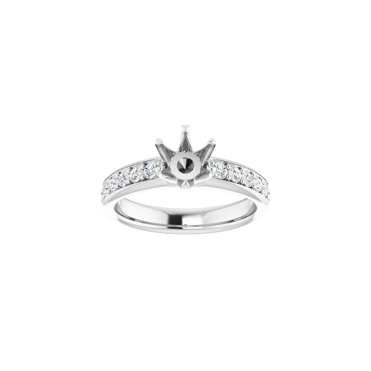 Semi-Set 1/2 CTW Round Solstice Solitaire Engagement Ring (6 Mm) - gallery - Series 122011