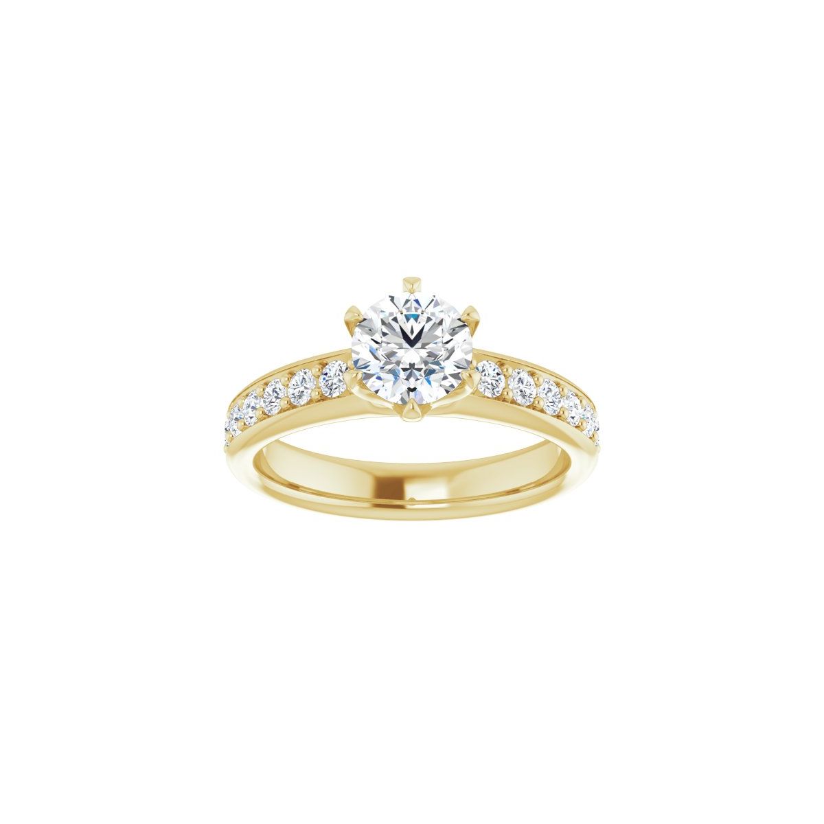 Semi-Set 1/2 CTW Round Solstice Solitaire Engagement Ring (6 Mm) - gallery - Series 122011