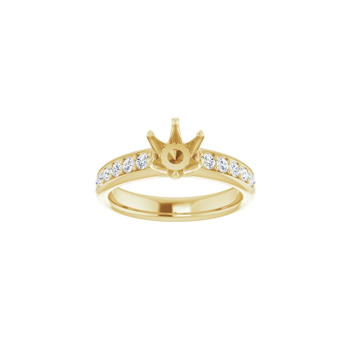 Semi-Set 1/2 CTW Round Solstice Solitaire Engagement Ring (6 Mm) - gallery - Series 122011