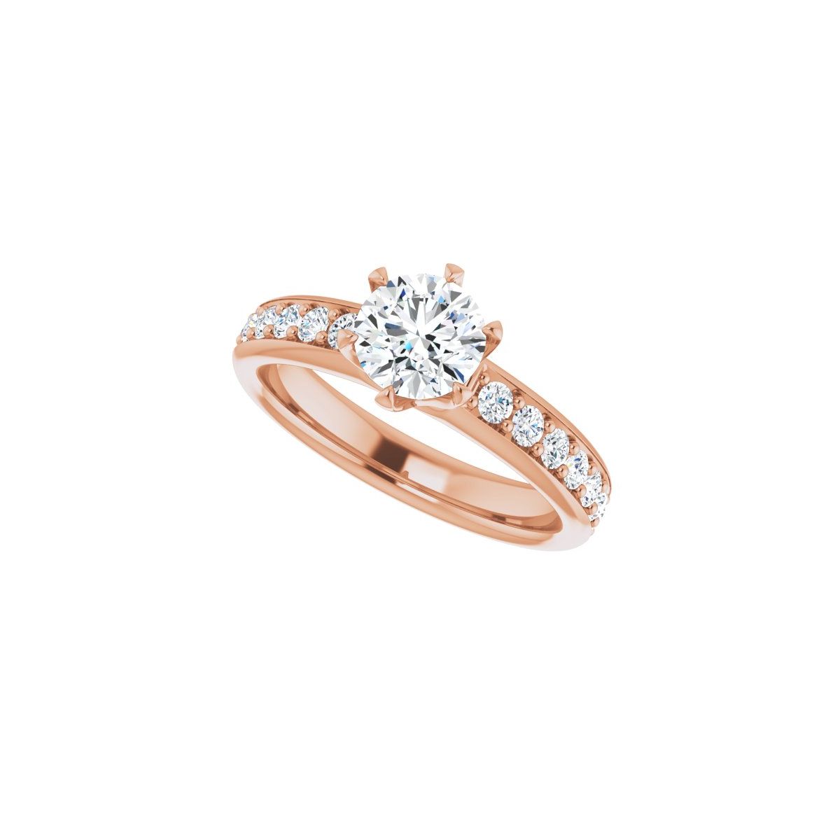 Semi-Set 1/2 CTW Round Solstice Solitaire Engagement Ring (6 Mm) - gallery - Series 122011