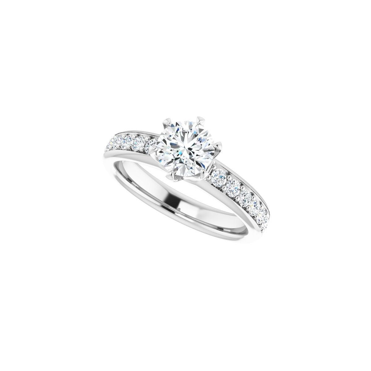 Semi-Set 1/2 CTW Round Solstice Solitaire Engagement Ring (6 Mm) - gallery - Series 122011