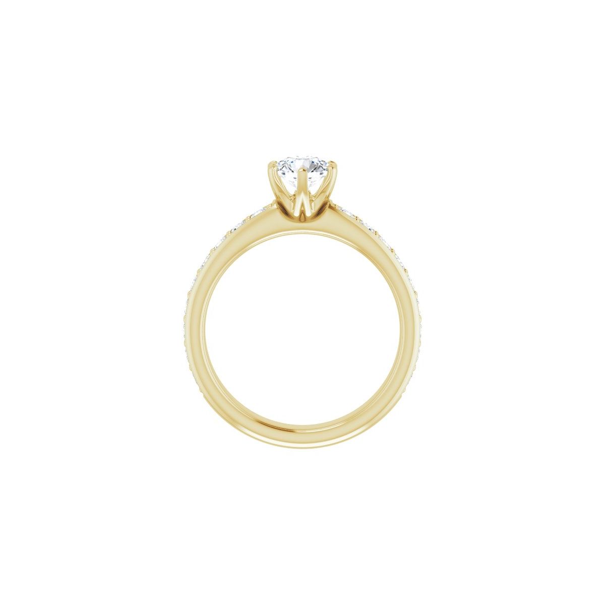 Semi-Set 1 1/8 CTW Round Solstice Solitaire Engagement Ring (5.5 Mm) - gallery - Series 122011