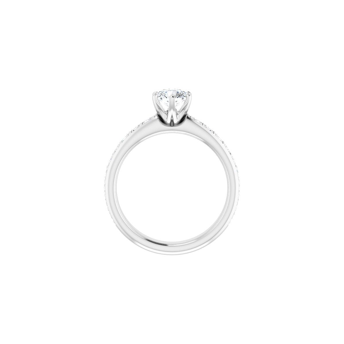 Semi-Set 1 1/8 CTW Round Solstice Solitaire Engagement Ring (5.5 Mm) - gallery - Series 122011