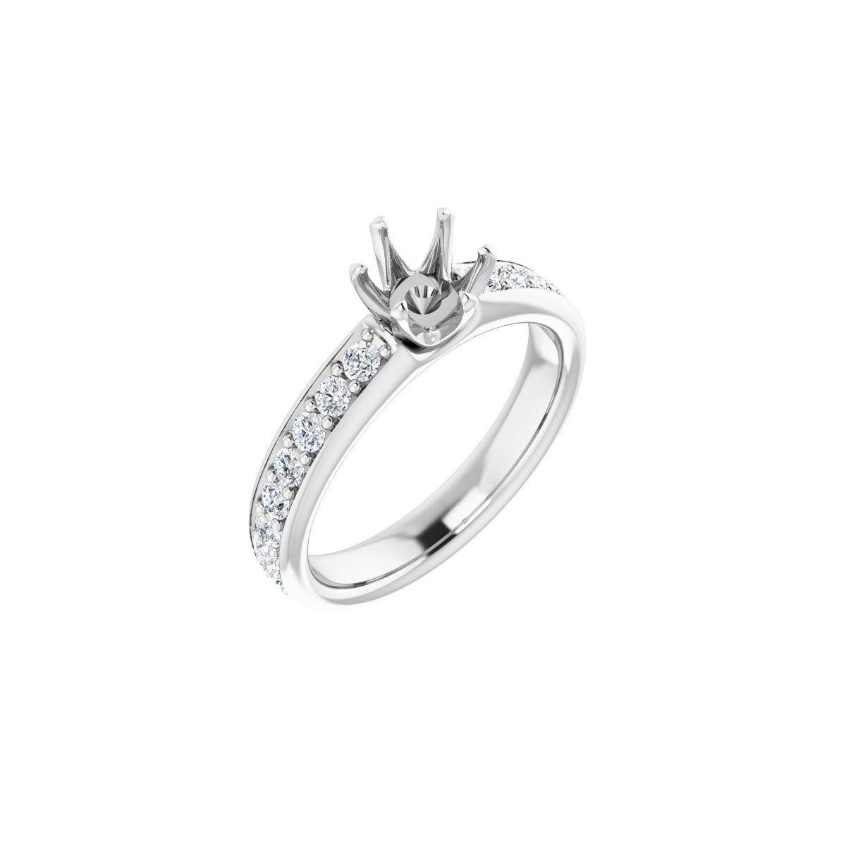 Semi-Set 1 1/8 CTW Round Solstice Solitaire Engagement Ring (5.5 Mm) - gallery - Series 122011