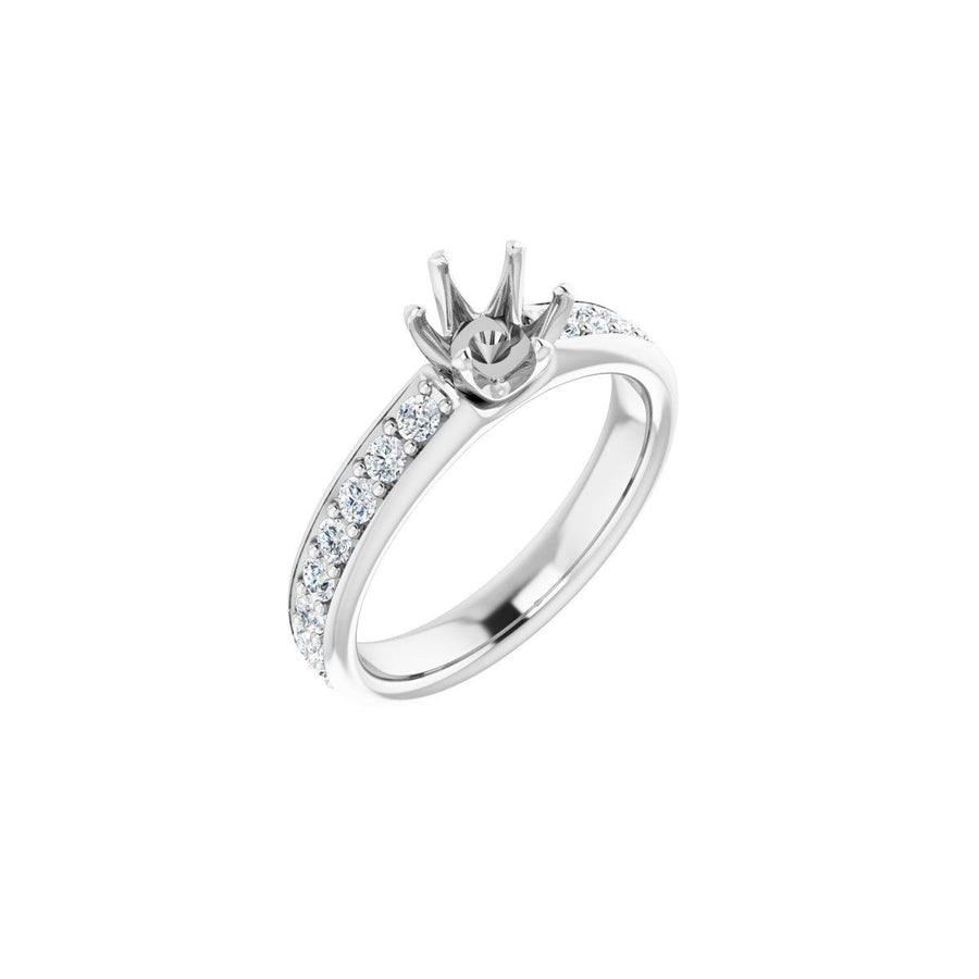 Semi-Set 1 1/8 CTW Round Solstice Solitaire Engagement Ring (5.5 Mm) - gallery - Series 122011