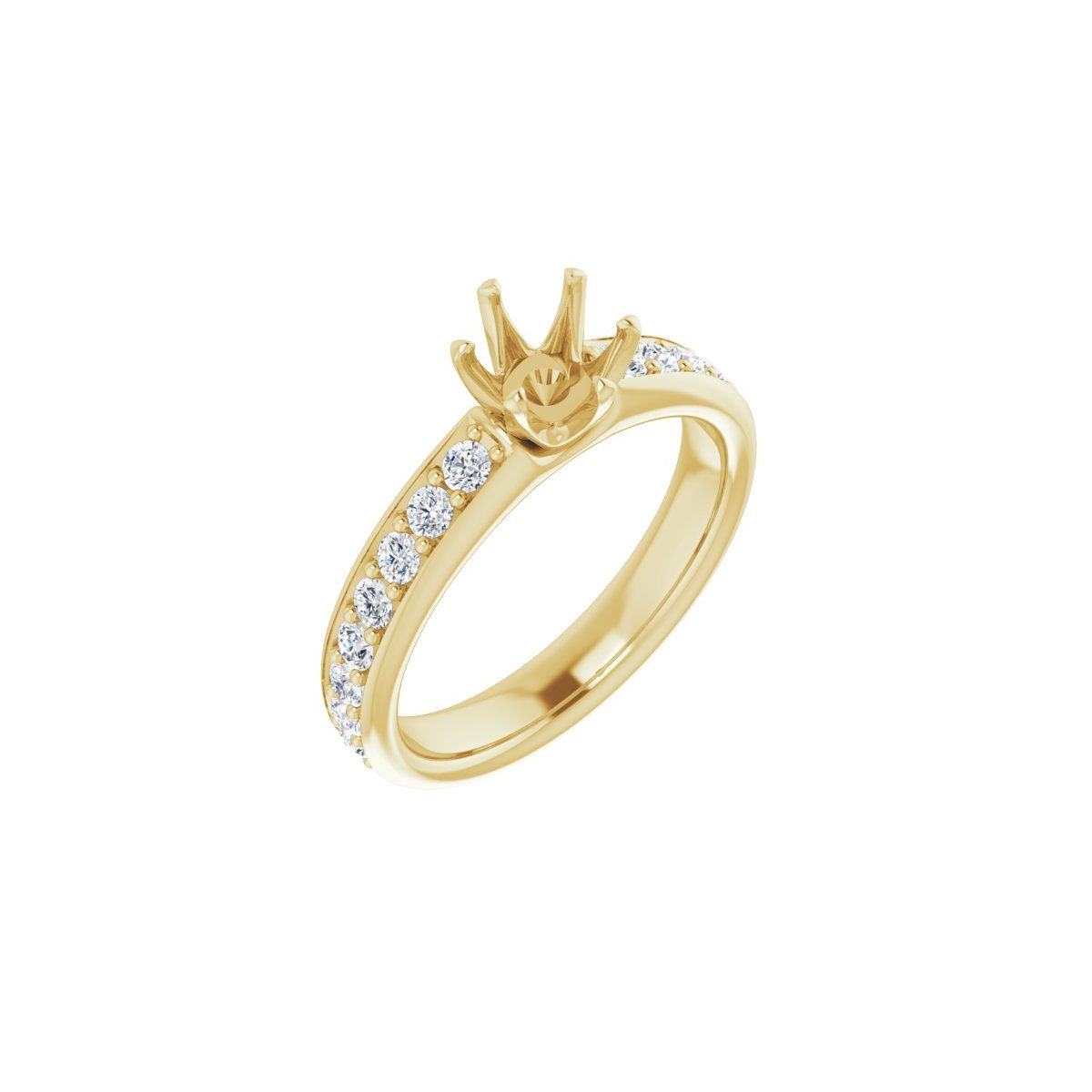 Semi-Set 1 1/8 CTW Round Solstice Solitaire Engagement Ring (5.5 Mm) - gallery - Series 122011