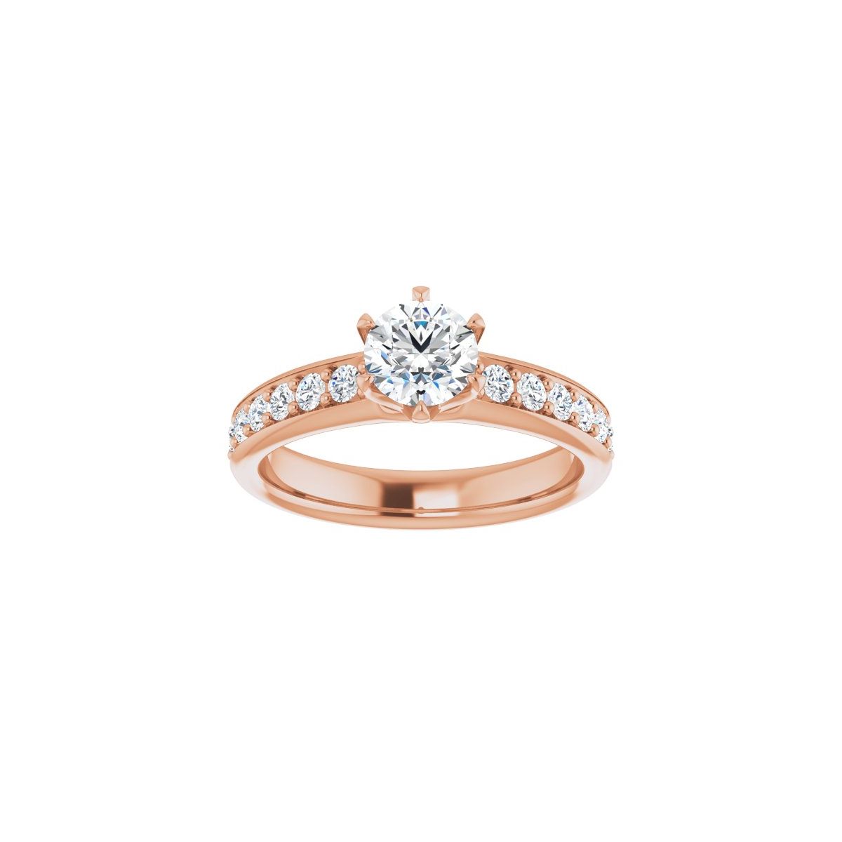 Semi-Set 1 1/8 CTW Round Solstice Solitaire Engagement Ring (5.5 Mm) - gallery - Series 122011