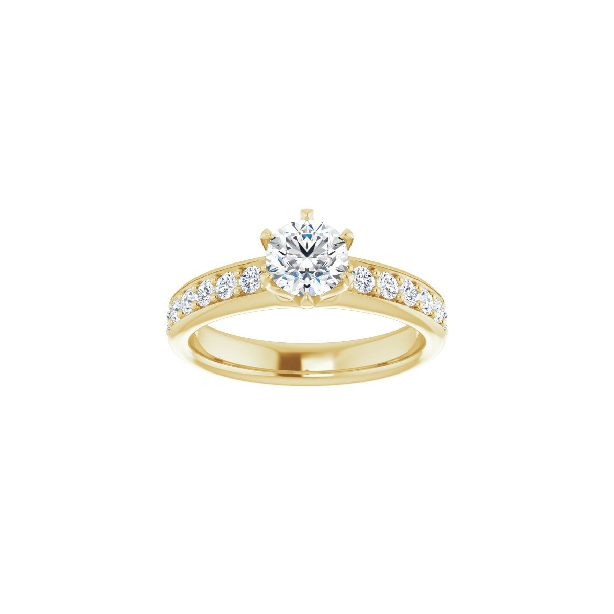 Semi-Set 1 1/8 CTW Round Solstice Solitaire Engagement Ring (5.5 Mm) - gallery - Series 122011